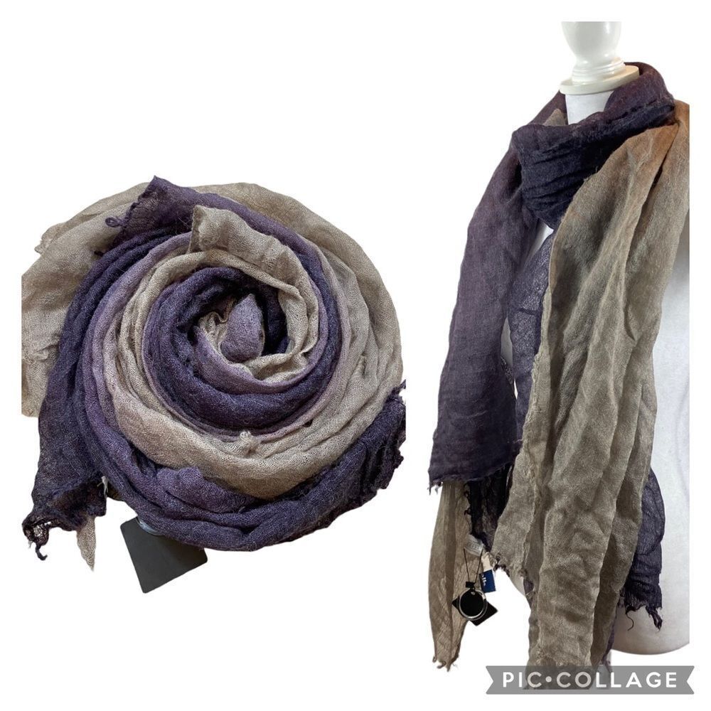 Brand new with Tags‎ Pretty Persuasions Brand Wool Blend Gauzy Scarf Purple Grey